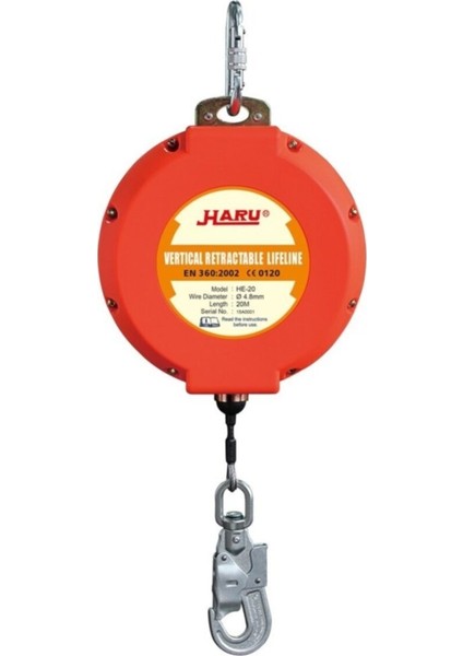 Geri Sarımlı Düşüş Durdurucu Çelik Halatlı 20 mt KD20