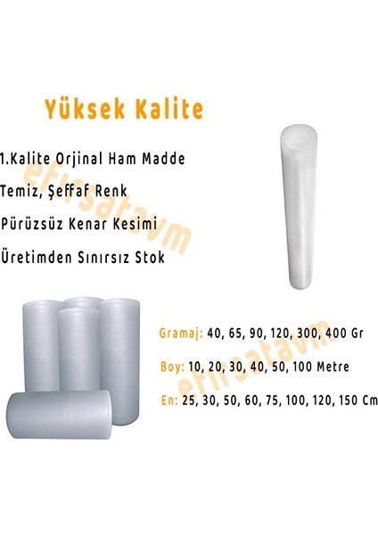 40 Gr. 100 cm x 10 m Balonlu Naylon Ambalaj Malzemesi