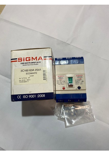 3C16063 3p 63 A 25 Ka Ayarlı Tmş Kompak Şalter