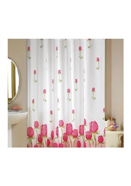 Duş Perdesi 7017 Pembe Çift Kanat 110 x 200 cm