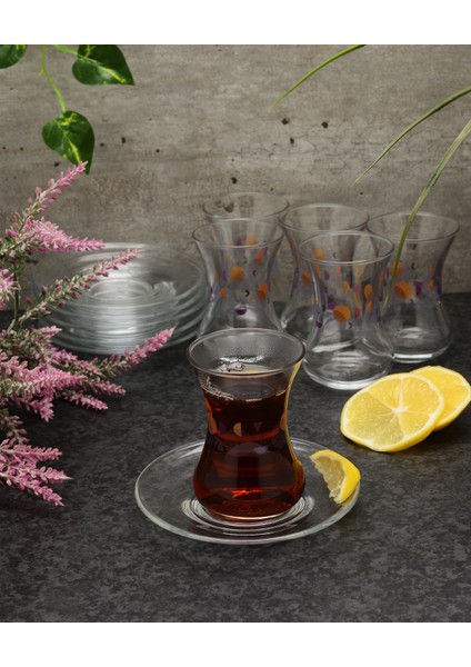 96598 Purple Party Çay Seti 12 Parça