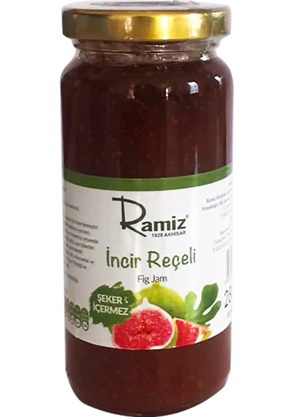 Şekersiz Doğal Katkısız Incir Reçeli 280 gr