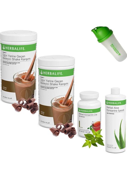 Shake Çikolata 2 - Herbalife Çay Klasik 100 gr - Herbalife Aloe Vera  - Shaker