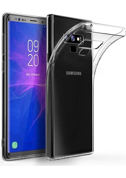 Samsung Galaxy Note 9 Kılıf Esnek Lux Süper Silikon Kapak Şeffaf