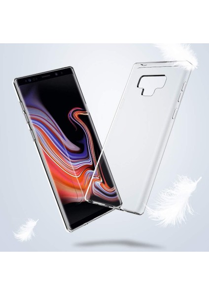 Samsung Galaxy Note 9 Kılıf Esnek Lux Süper Silikon Kapak Şeffaf