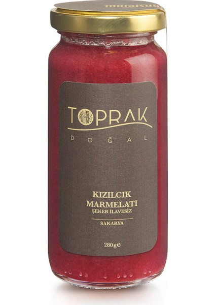Kızılcık Marmelatı 280 G - Şekersiz Kızılcık Marmelatı, Katkısız Koruyucusuz