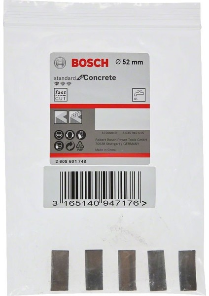 - Standard Seri Sulu Elmas Karot Ucu Segmanı 52MM 1 1/4'' 5'li fiyatları