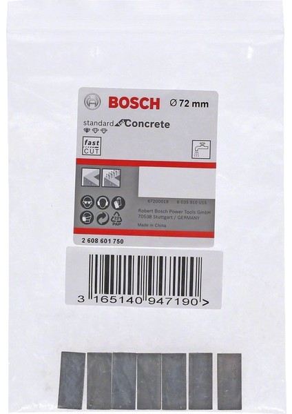 - Standard Seri Sulu Elmas Karot Ucu Segmanı 72MM 1 1/4'' 7'li fiyatları