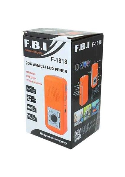 F.b.ı F-1818 Fm-Usb-Sd Çok Amaçlı LED Işıldak