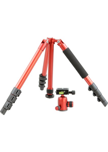 Jusıno X-423S Tripod + BS-08Q Tripod Kafası Kırmızı indirimleri