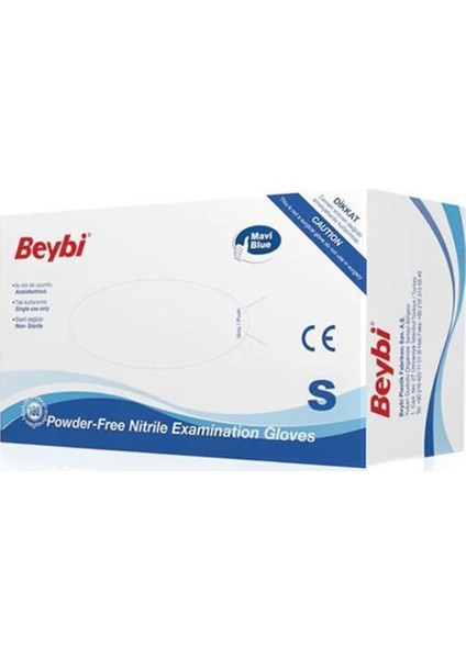 Nitril Muayene Mavi Pudrasız