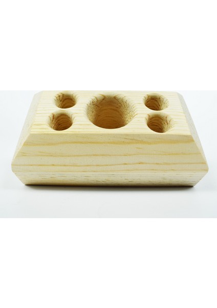 Doğal Ahşap Masaüstü Kalemlik 8n