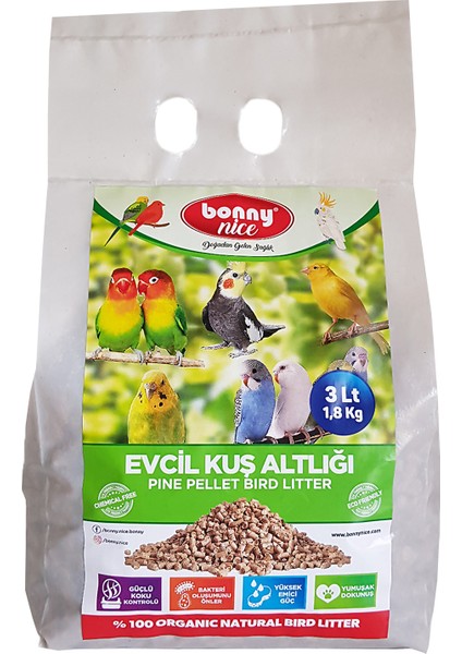 Kuş Kumu Kanarya Muhabbet Papağan Bülbül Kafes Altlığı 2 kg 4 L x 10 Paket