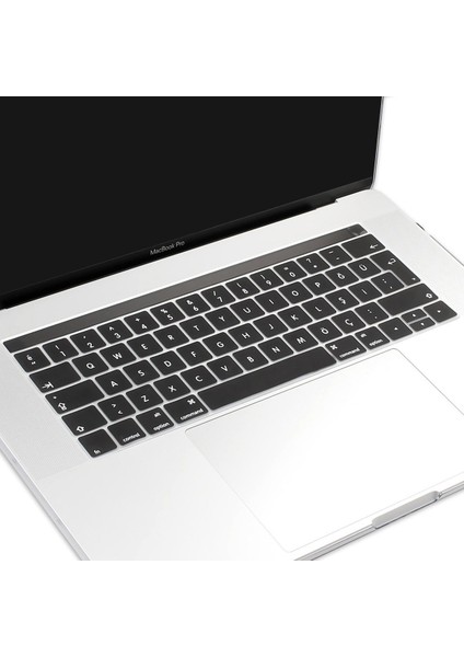 Apple Yeni Macbook A1706 A1989 13 Inç A1707 A1990 Inç 15 Toucbarlı Q Klavye Koruyucu Kapağı Silikonlu Kılıf Türkçe Baskı