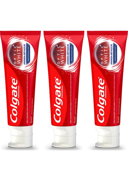 Optic White Anında Beyazlık Diş Macunu 75 ml x 3 Adet