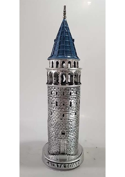 Galata Kulesi Biblo Gümüş Orta 29CM