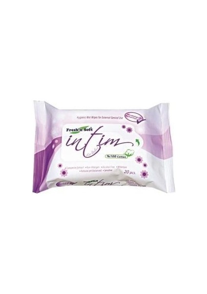 Fresh N Soft Genital Bolge Temizleme Mendili 20'li