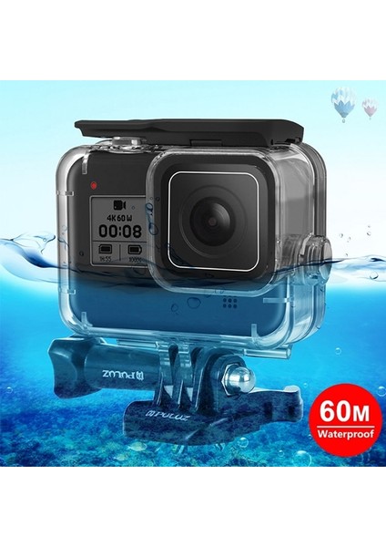 PU353 Gopro Hero 8 Uyumlu Sualtı Su Geçirmez Kılıf Kapak AL-32888