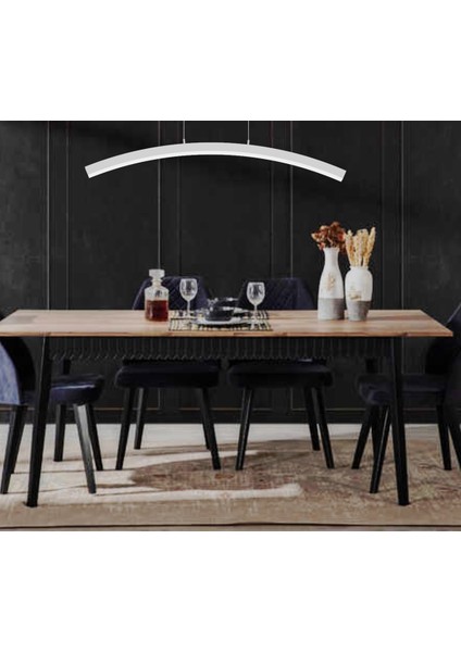 Hegza Lighting Luna (Beyaz Kasa, Gün Işığı) Ledli Modern Avize