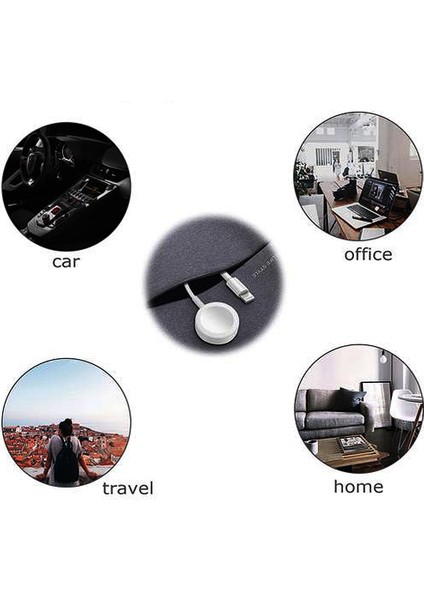 Apple Watch Uyumlu + Lightning 2in1 Masaüstü Manyetik Şarj Kablosu 1.2m modelleri