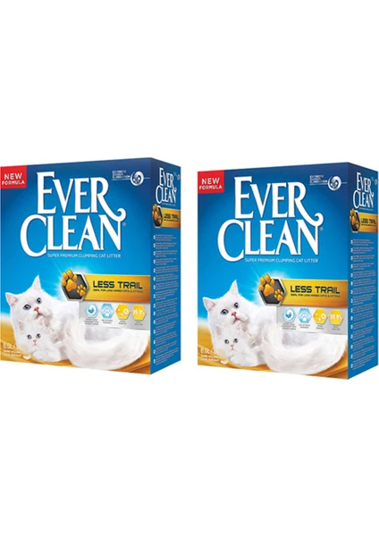 Ever Clean Less Trail(Patilere Yapışmayan) Kum 10 Lt x 2 Adet