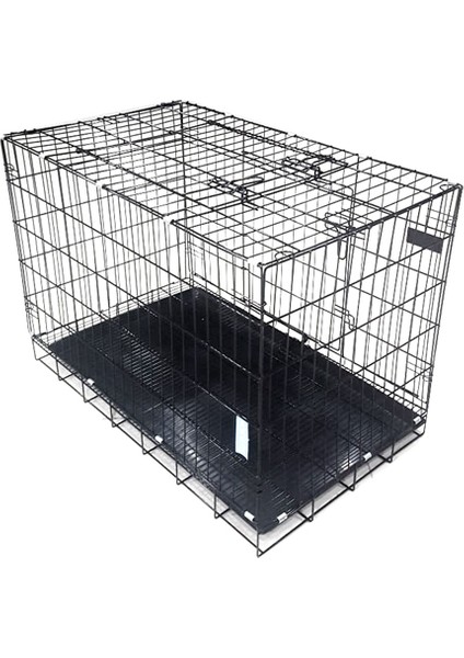 QH Pet Cage Köpek Kafesi 76X46X56 Siyah