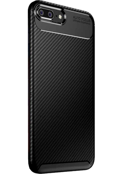 Apple iPhone 7 Plus Karbon Desenli Negro Silikon Kılıf Siyah