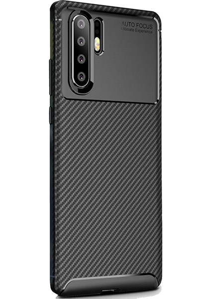Huawei P30 Pro Karbon Desenli Negro Silikon Kılıf Siyah