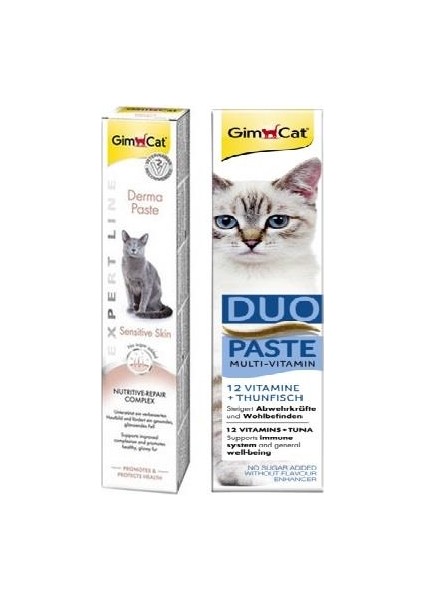 Derma Paste 50 gr + 50 gr Multivitamin Balık Kedi Macunu