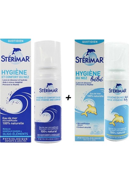 Deniz Suyu Burun Spreyi 100 ml + Sterimar Baby Sprey 100 ml