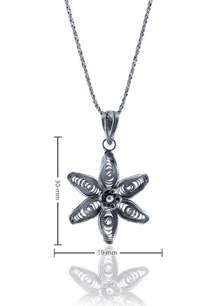 Deniz Yıldızı Model Oksitli Telkari Gümüş Kolye fiyatları