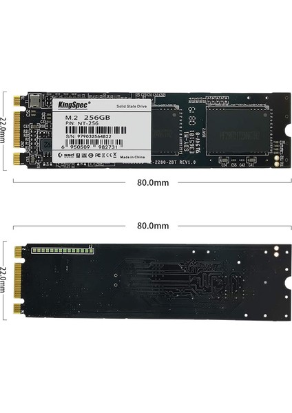 NT-256 256GB M.2 SSD 2280 Sata Iıı 550 Mb/s - 520 Mb/s SSD