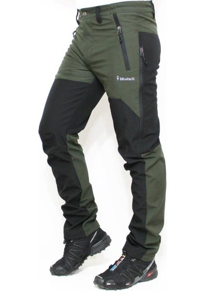 Mudwıll Polarsız Softshell Siyah Yeşil Pant 250101