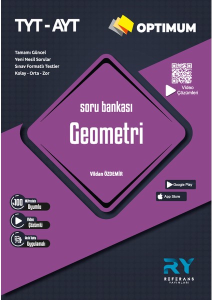 Optimum TYT AYT Geometri Soru Bankası Tamamı Video Çözümlü (Kolay-Orta-Zor)