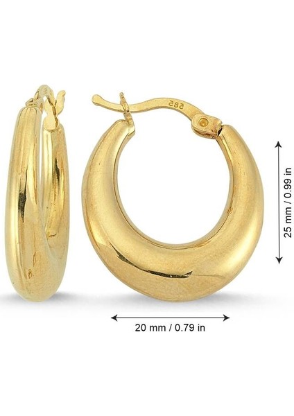 Altın Damla Halka Küpe 2 cm 14 Ayar modelleri