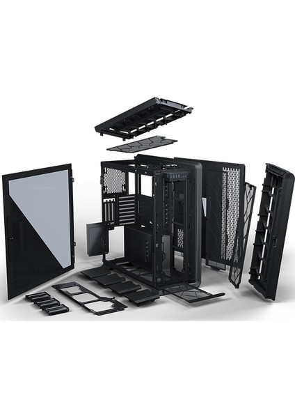 Enthoo 719, Yüksek Performanslı Full Tower, Çift Sistem/PSU Desteği, Büyük Depolama, Fan Hub, Temperli Cam, Alüminyum Panel, Dijital-RGB Bilgisayar Kasası - Saten Siyah indirimleri