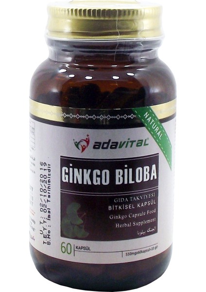 Ginko Biloba Kapsül 60'lı Bitkisel Karışımlı