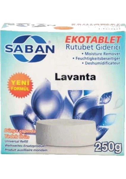 Saban nem Alıcılı ve Rutubet Giderici Yedek Tablet 250GR Lavanta