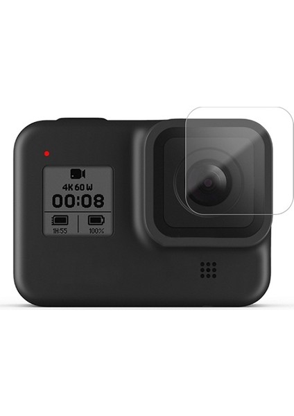 Gor AL-32776 Gopro Hero 8 2 In1 Darbe Emici Ekran Koruyucu 2 Set