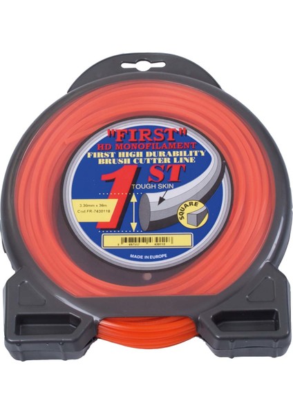 Speed France 7430125 First Tırpan Misinası 3.5 mm 32 mt Turuncu Dört Köşeli