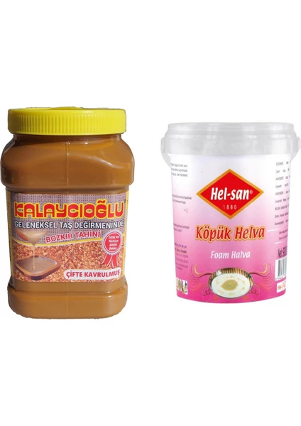 Bozkır Tahini 935 gr + Helsan Köpük Helva 930 gr