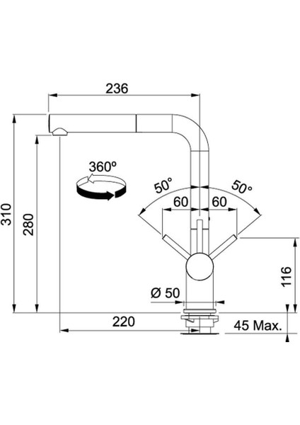 Franke Ubg 611-100 Granit Nero Evye, Active Plus Doccia Nero Armatür modelleri