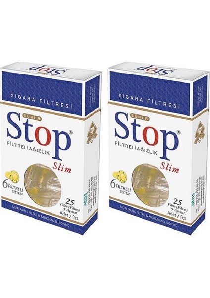 Slim Filtreli Ağızlık Ince Sigara Filtresi 25'li 2 Paket