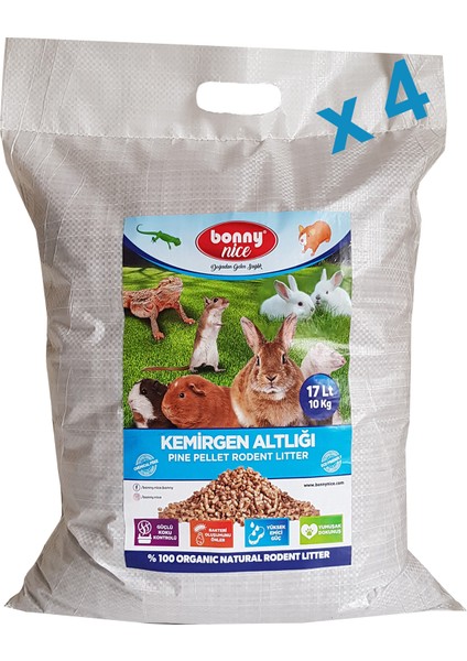 Doğal Çam Pelet Tavşan Kafes Altlığı 10 kg 20 L x 4 Paket fiyatları