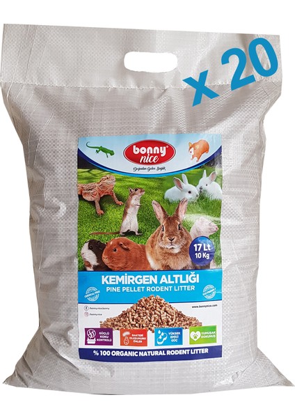 Doğal Çam Pelet Ginepig Kafes Altlığı 10 kg 20 L x 20 Paket fiyatları