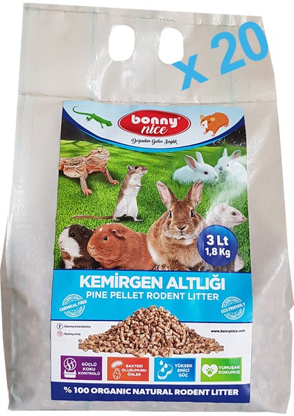 Doğal Çam Pelet Ginepig Kafes Altlığı 2 kg 4 L x 20 Paket fiyatları
