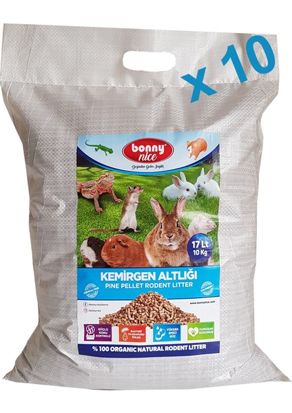 Doğal Çam Pelet Tavşan Kafes Altlığı 10 kg 20 L x 10 Paket fiyatları