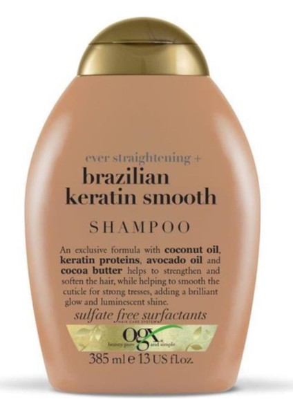 Ogx organix Brazilian Keratin Smooth Şampuan 385 ml