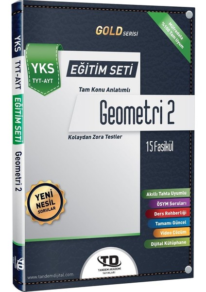 Tandem TYT-AYT Geometri Gold Serisi 2 Eğitim Seti