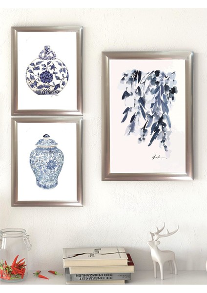 Üçlü Tablo Gümüş İki Adet 17,5x23,5 Ve 1 Adet 23,5x33,5